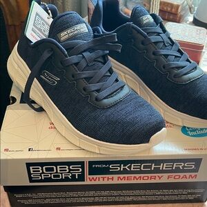 Skechers Womens  Dark Blue Sneakers Collaboration-with  Bobs Sports